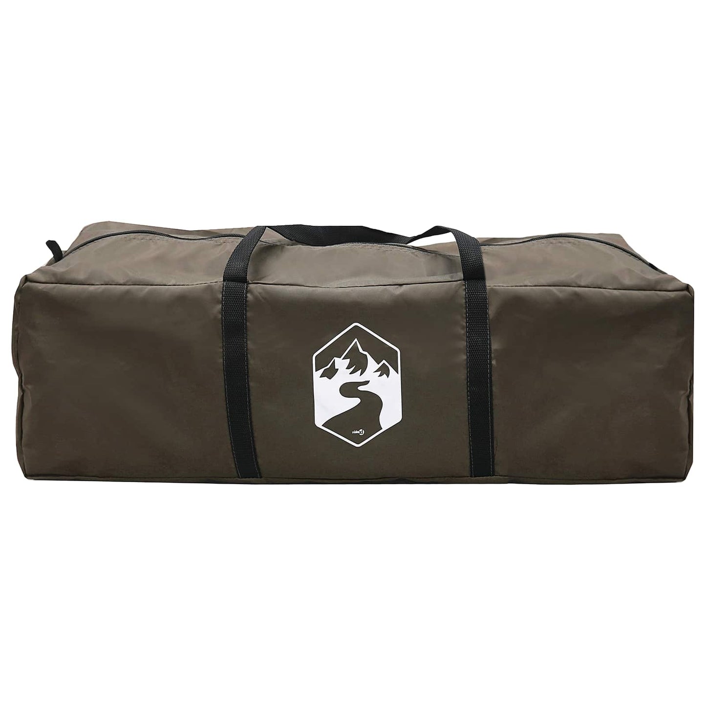 vidaXL Tipi Tent 18-Person Brown Grey Polyester and Steel 6