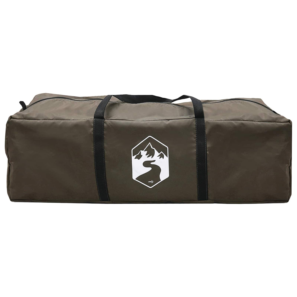 vidaXL Tipi Tent 20-Person Brown Grey Polyester and Steel 6