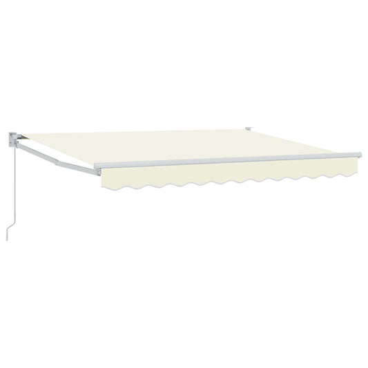 vidaXL Retractable Awning Cream 3.5 x 2 m 100% Polyester and Aluminium 2