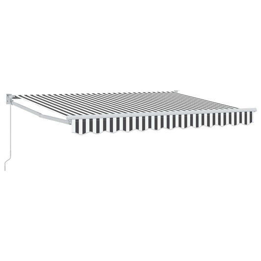 vidaXL Retractable Awning Anthracite and White 3.5 x 2 m 2