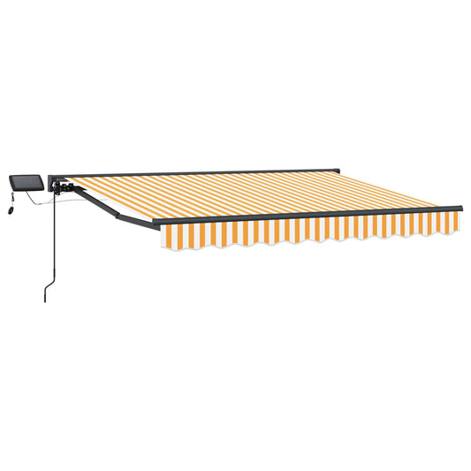 vidaXL Manual Awning Frame with LEDs 3 x 2 m Polyester with PU coating 2