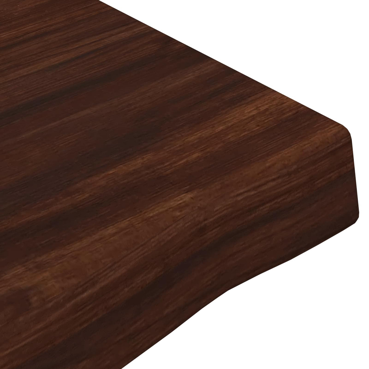 Live Edge Table Top Rectangular Dark Brown Live Edge 1 Side Depth 20 cm 150 cm