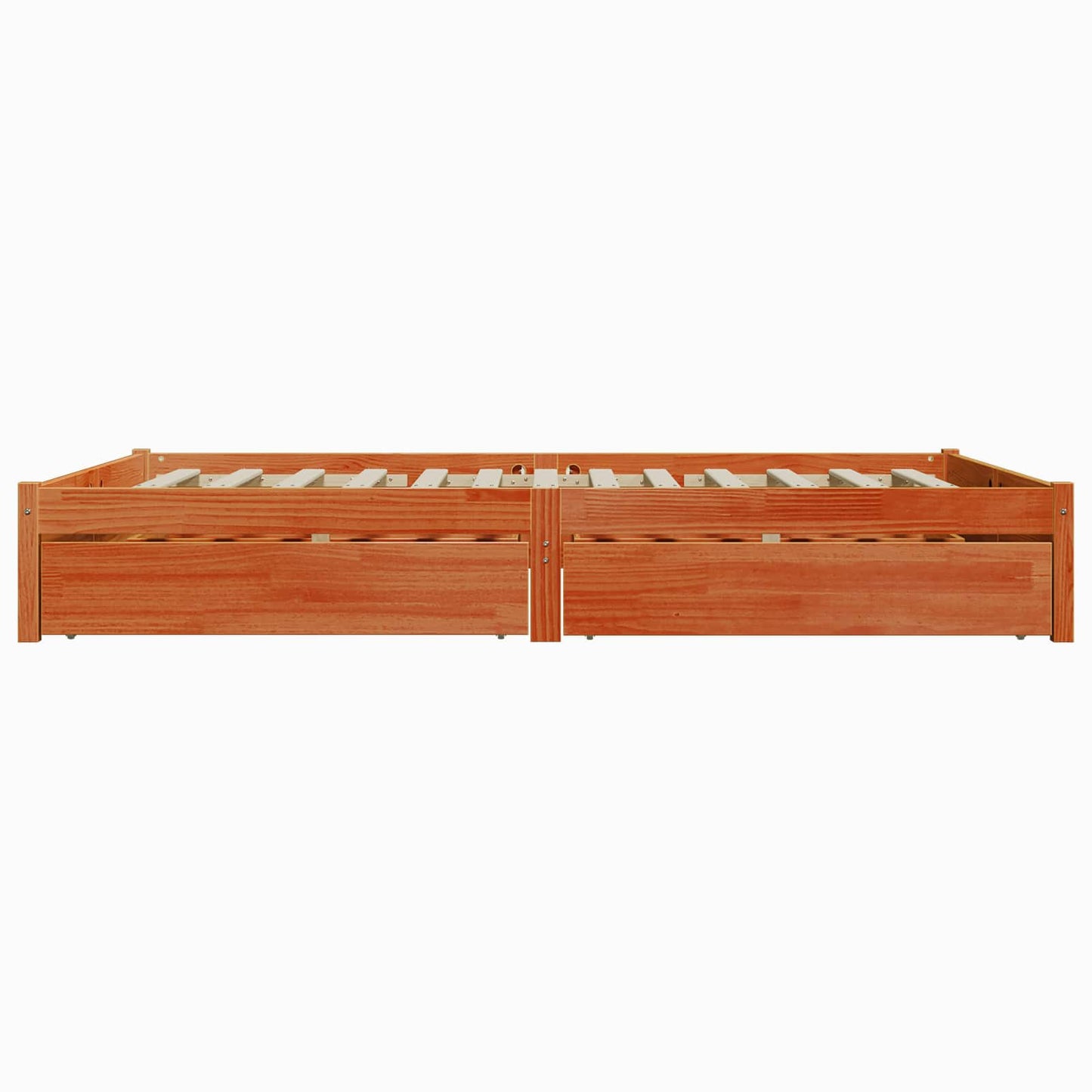 vidaXL Bed Frame with Drawer Wax Brown 120 x 200 cm Solid Pine Wood 6