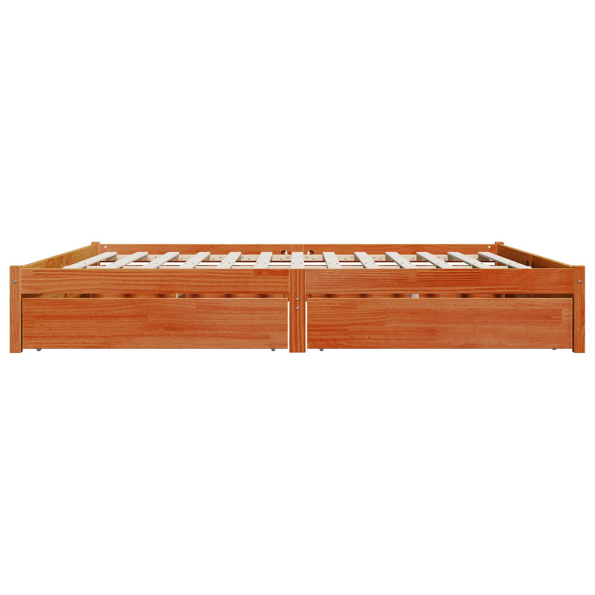 vidaXL Bed Frame Wax Brown 180 x 200 cm Solid Pine Wood 6