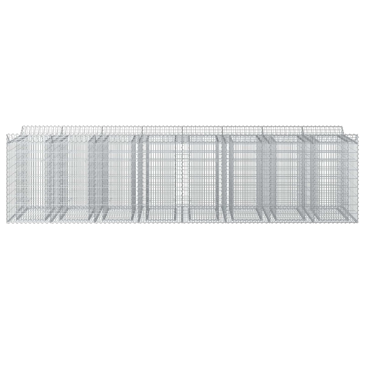 vidaXL Gabion Raised Bed 4 pcs 400 x 100 x 100 cm Galvanised Steel 6
