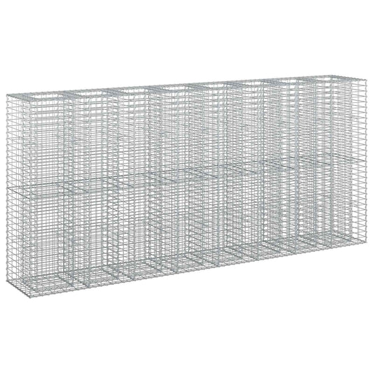 vidaXL Gabion Raised Bed 4 pcs 330 x 50 x 150 cm Galvanised Steel 2