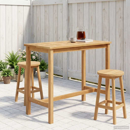 Bar Table Natural Solid-Teak 110 cm 60 cm