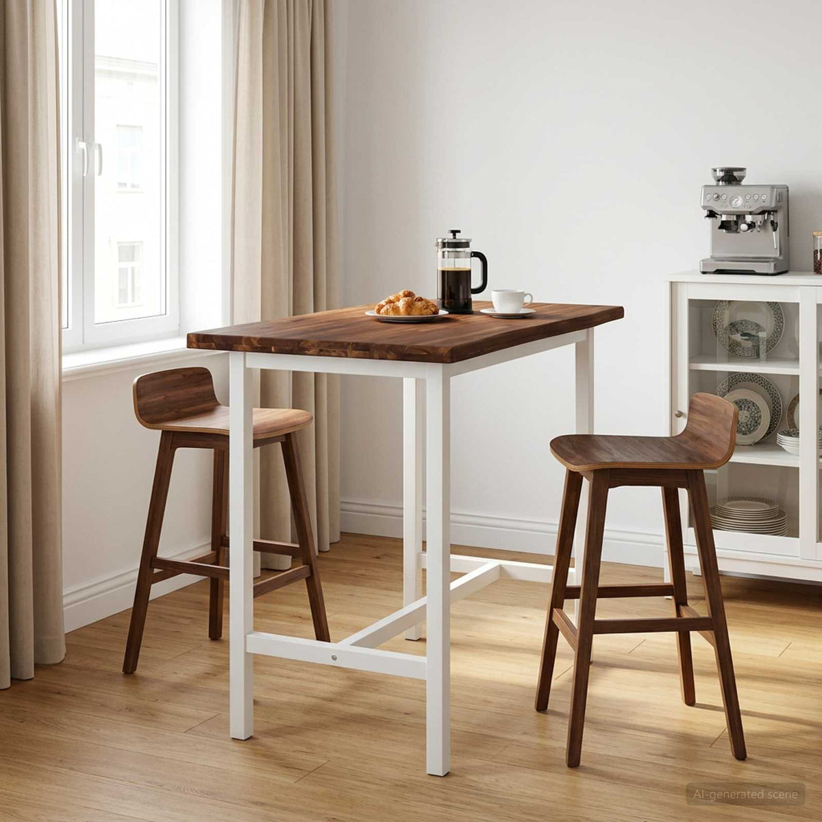 Table Top Dark Brown Rectangular Depth 50 cm 150 cm