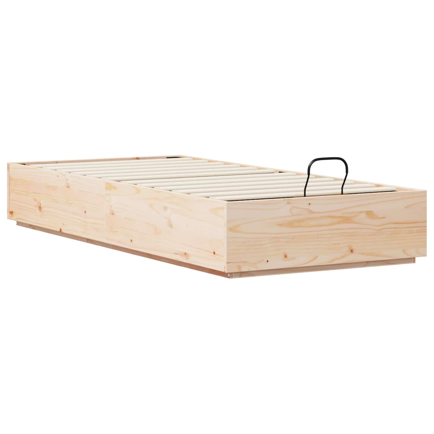 vidaXL Ottoman Bed Frame with Storage Natural 90 x 200 cm 6