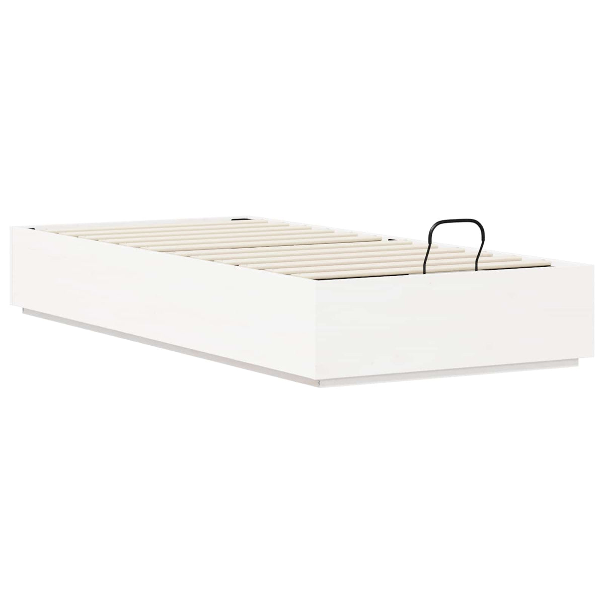 vidaXL Ottoman Bed Frame with Storage White 100 x 200 cm 6