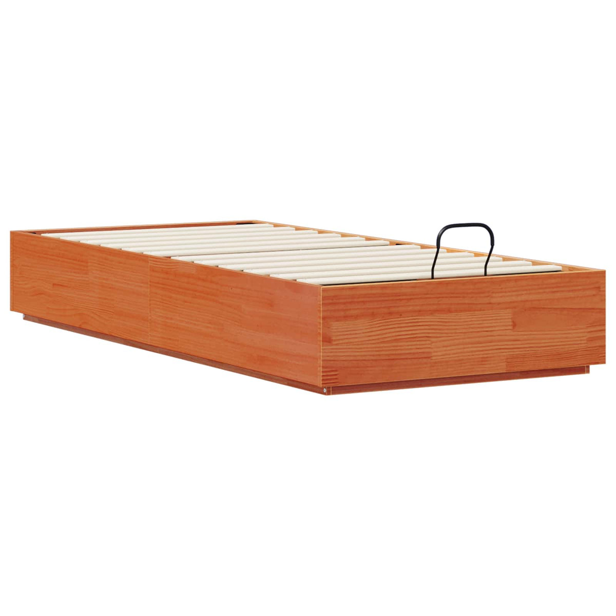 vidaXL Ottoman Bed Frame with Storage Wax Brown 100 x 200 cm 6