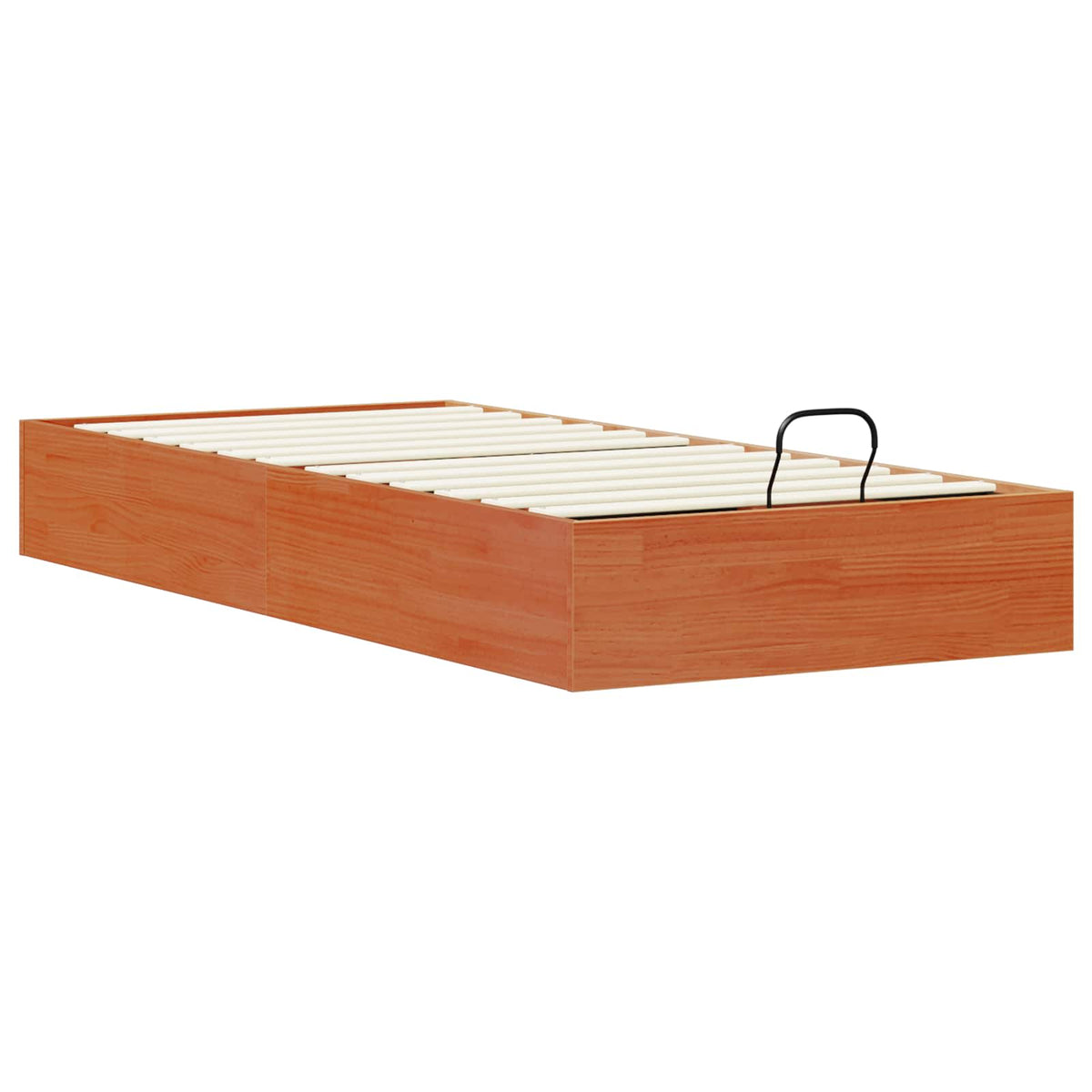 vidaXL Ottoman Bed Frame with Storage Wax Brown 90 x 200 cm 6