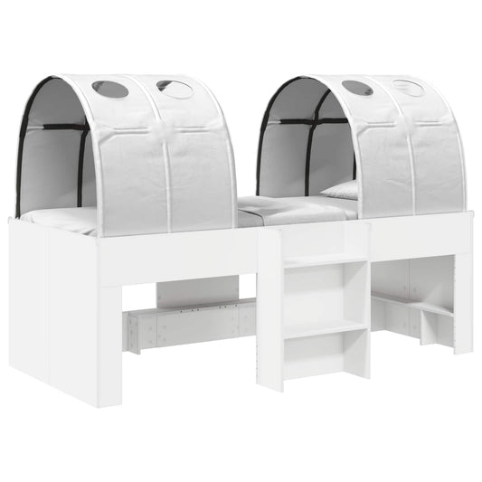 vidaXL Bed with Tunnel 3 pcs White Engineered Wood 2