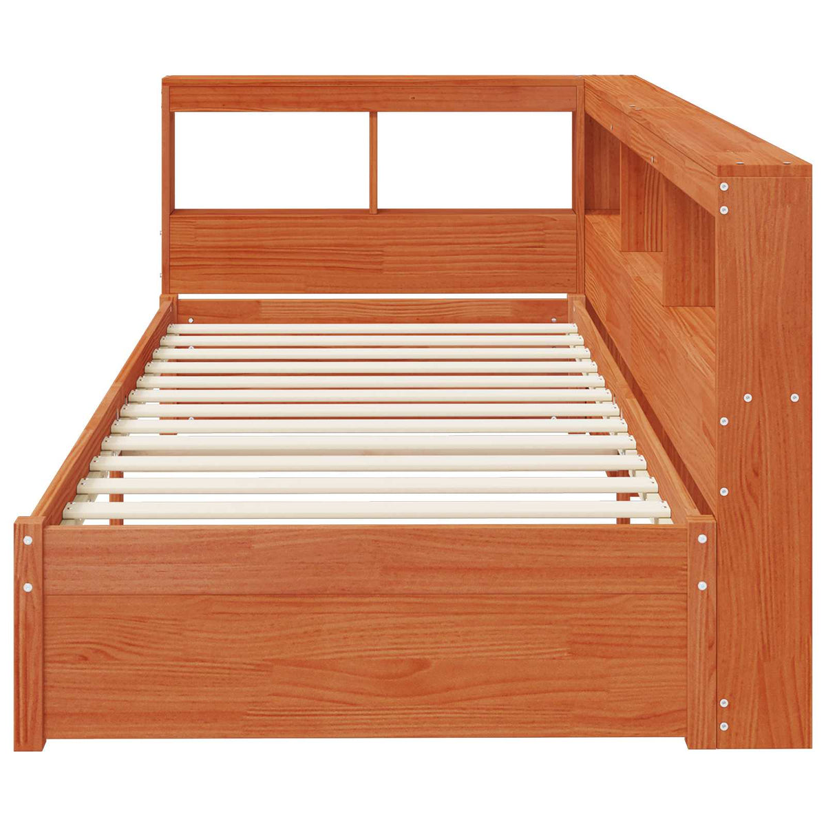 vidaXL Bookcase Bed with Headboard with Storage Solid Pine Wood 6