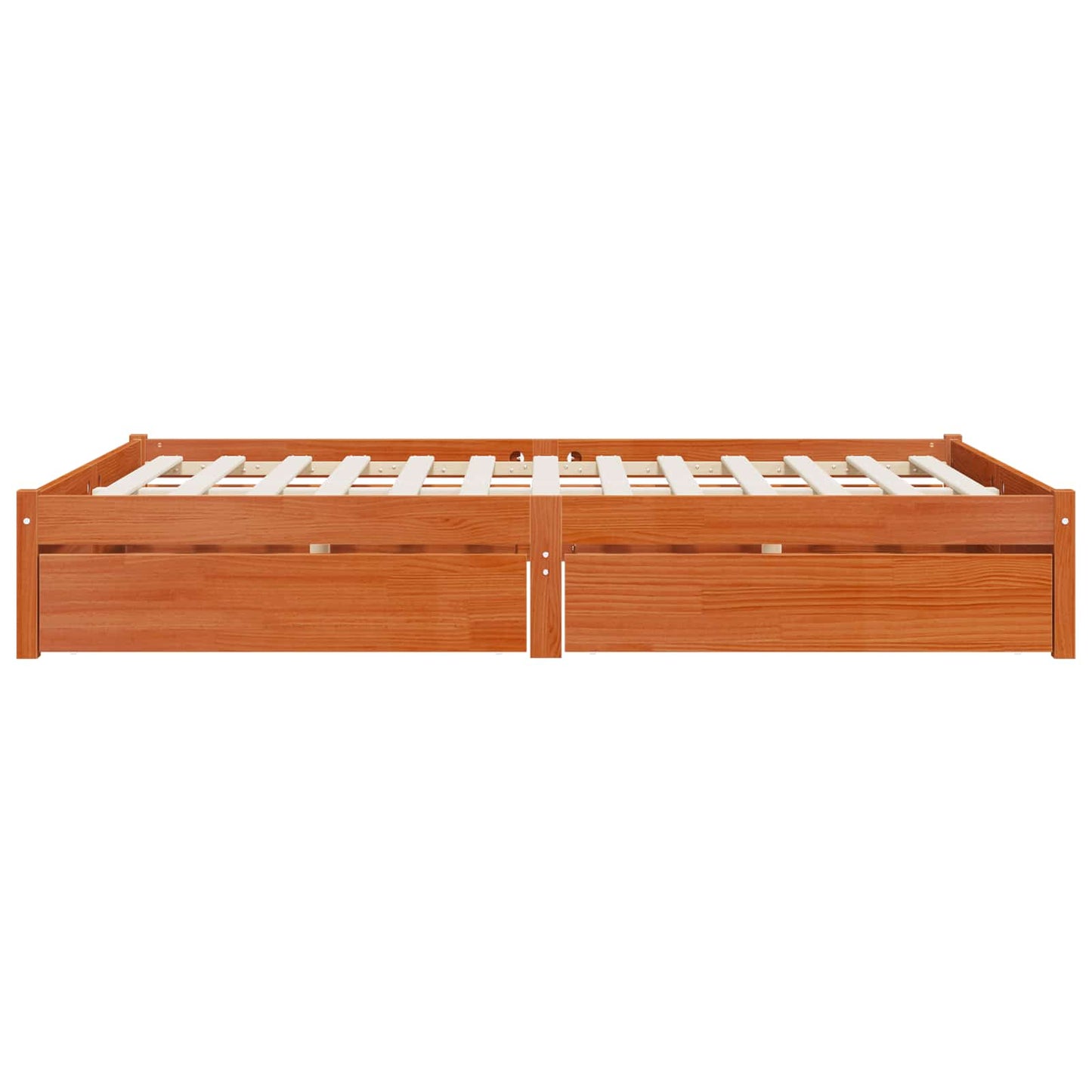 vidaXL Bed Frame with Drawer with Wheel 2 pcs Solid Pine Wood 6