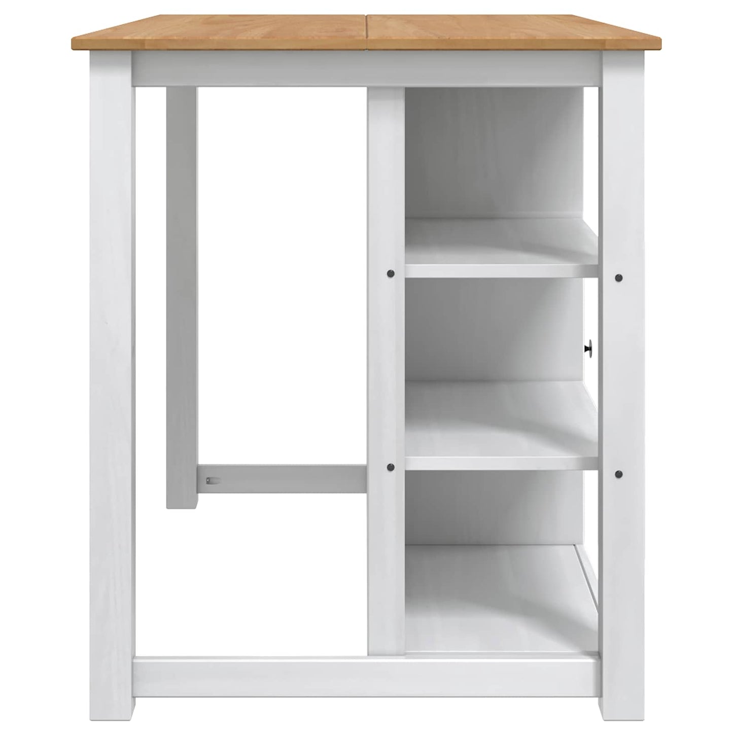 vidaXL Kitchen Island Set 2 pcs PANAMA White and Honey Wax Solid-Pine 6