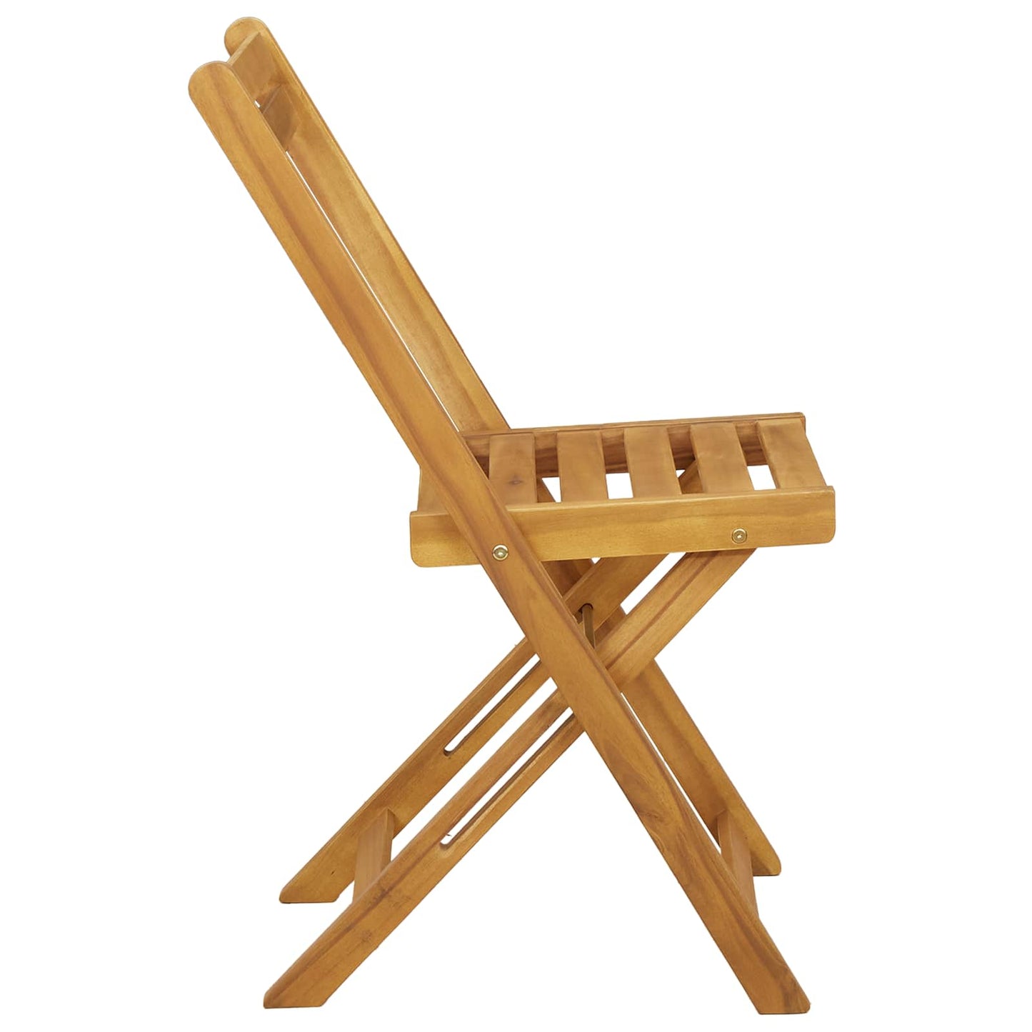 vidaXL Outdoor Bistro Chairs 8 pcs Natural Solid Acacia Wood 6