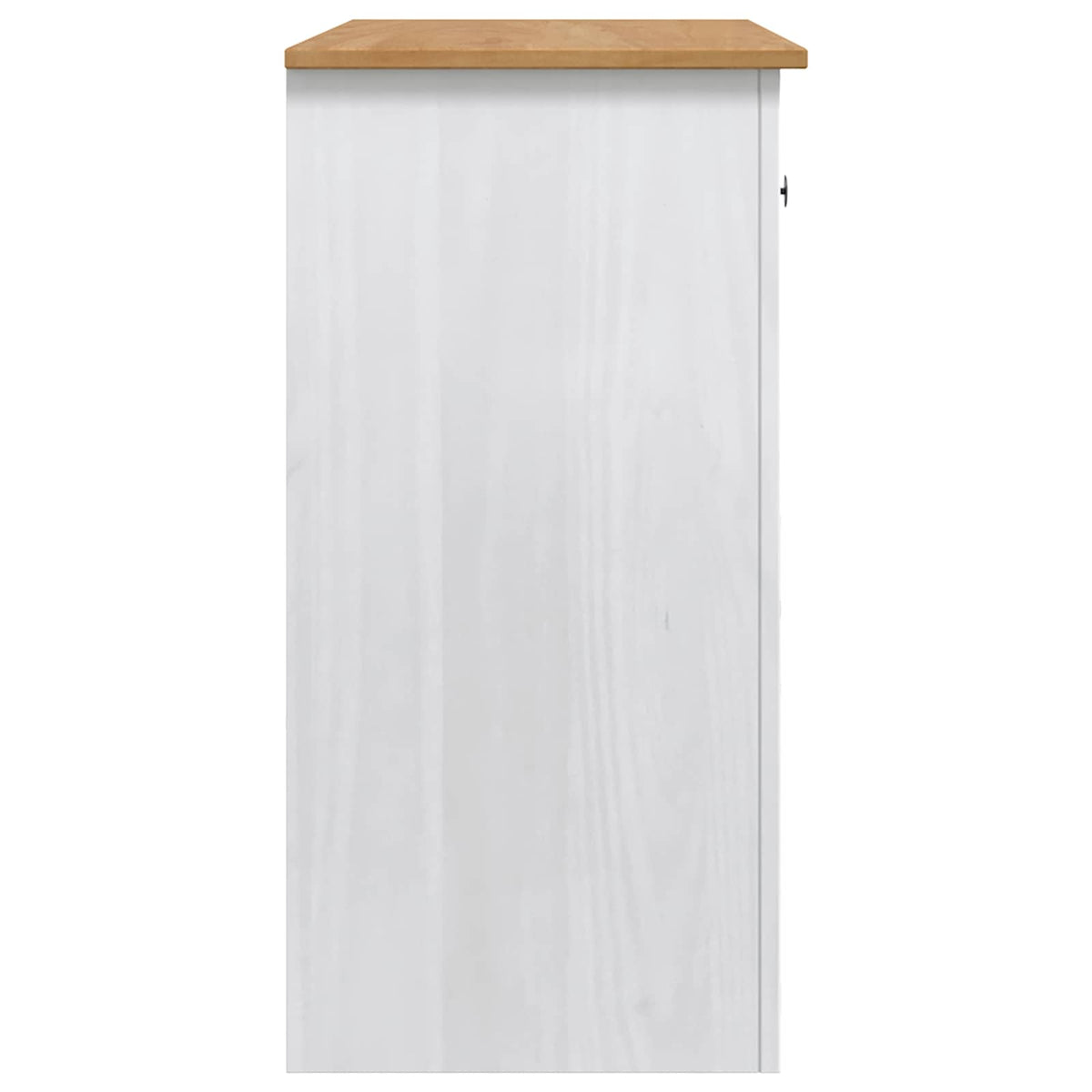 VidaXL Microwave Sideboard PANAMA White and Honey Wax Solid-Pine 6