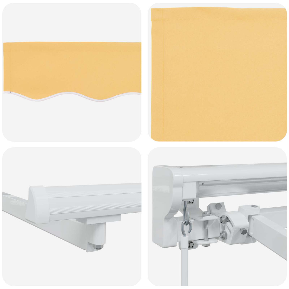 vidaXL Manual Awning Frame with LEDs Sand 2.5 x 2 m 6