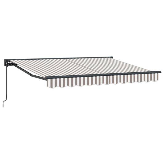 Manual Awning 3 x 2.5 m Sand 100% Polyester Drop 2.5 m Width 3 m Light grey (white frame)–Yellow/grey/white (white frame) Light grey and white (anthracite frame)