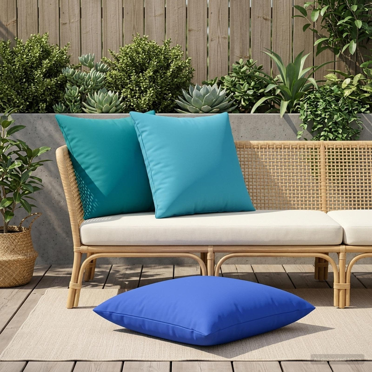 Throw Pillow HEERLEN Polyester 2 pcs Royal Blue 65 x 65 cm
