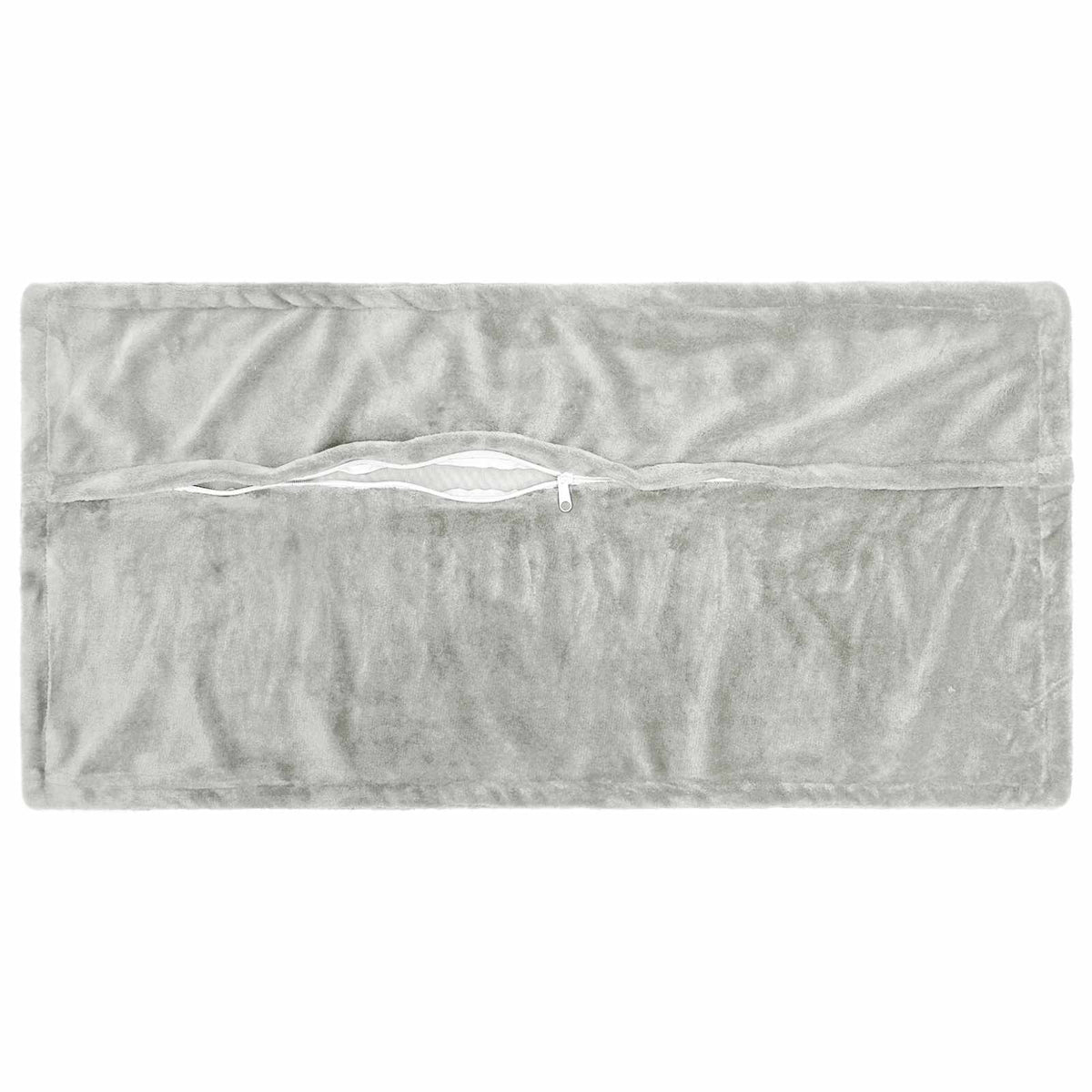 vidaXL Cushion Cover 12 pcs HOUTEN Light Grey 40 x 80 cm Flannel 4