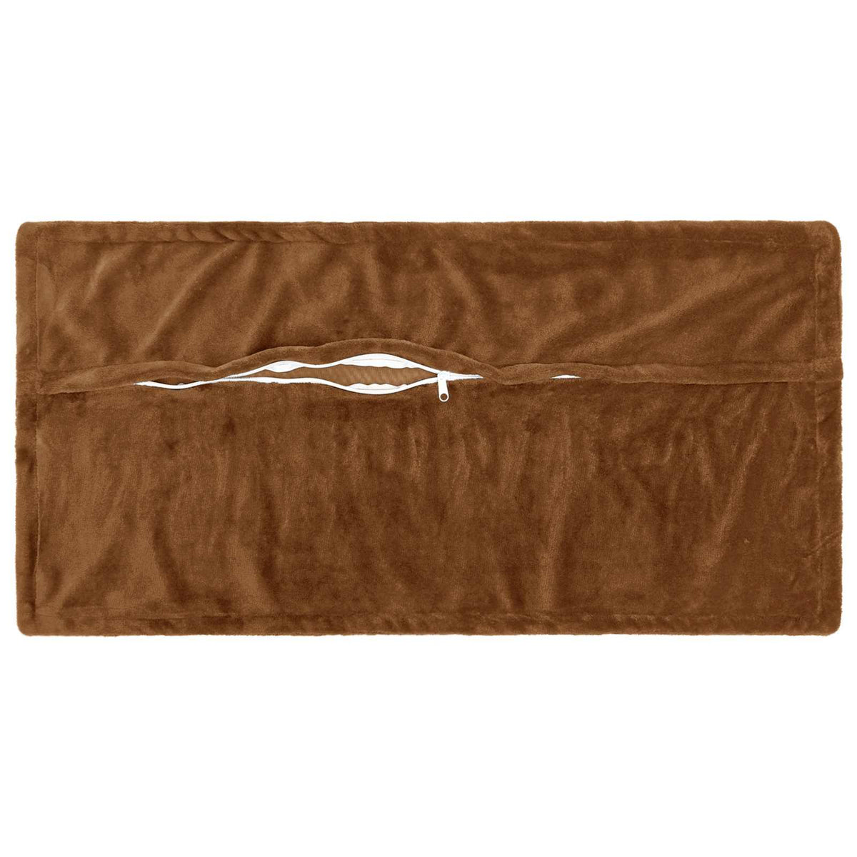 vidaXL Cushion Cover 12 pcs HOUTEN Light Brown 40 x 80 cm Flannel 4