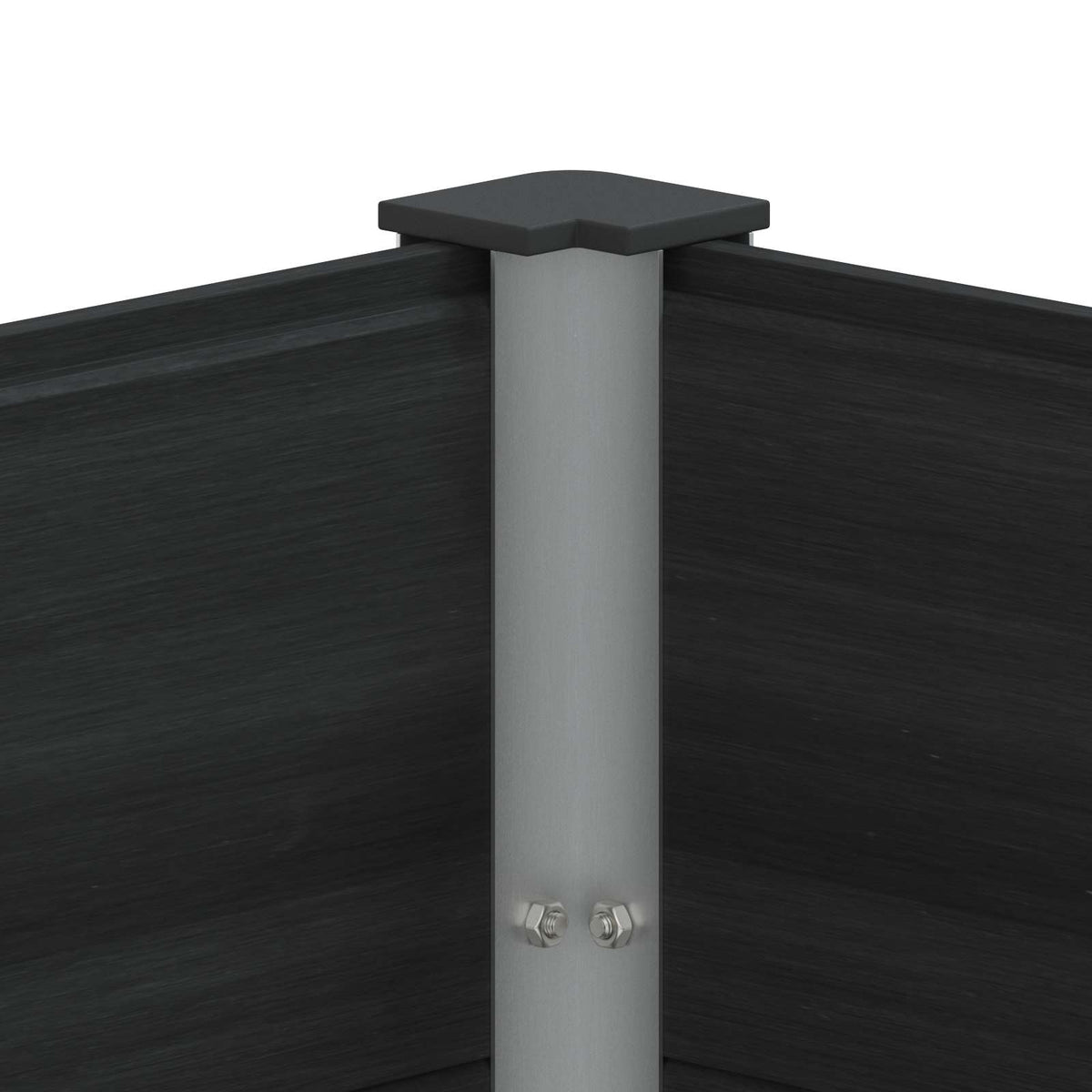 vidaXL Garden Raised Bed Black 200 x 100 x 54 cm WPC and Aluminium 6