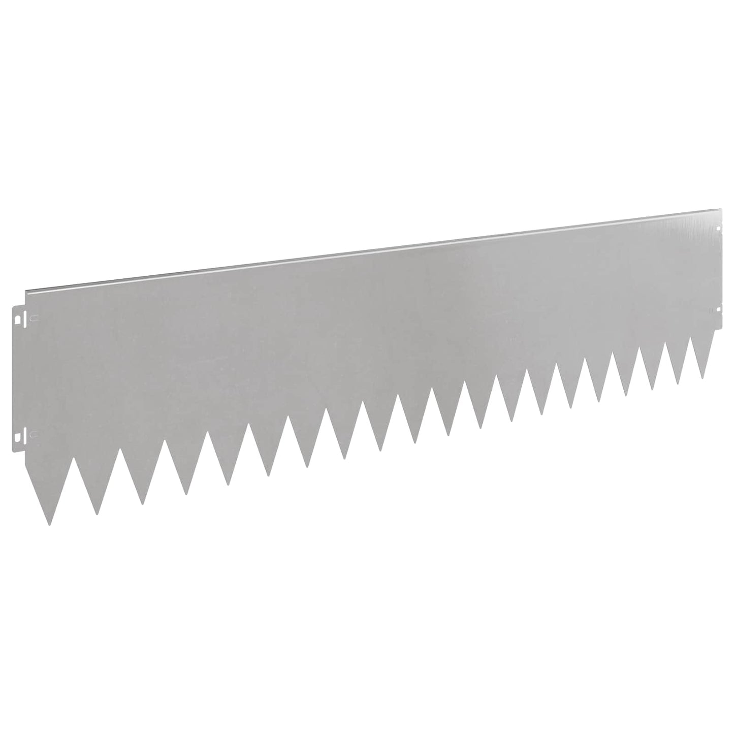 vidaXL Lawn Edging 20 pcs 103 x 25 cm Steel Silver 6