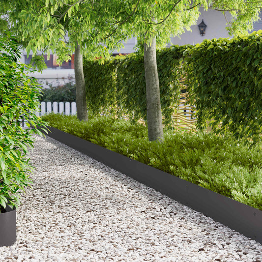Lawn Edging 103 x Steel 20 pcs Height 25 cm Black