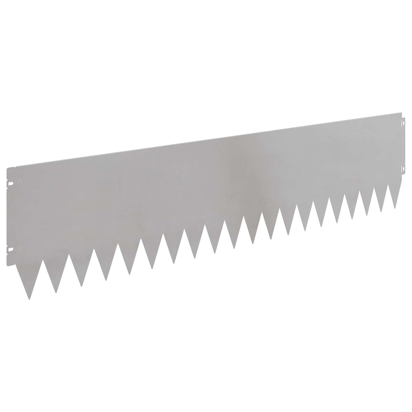 vidaXL Lawn Edging 20 pcs 103 x 25 cm Steel Silver 6