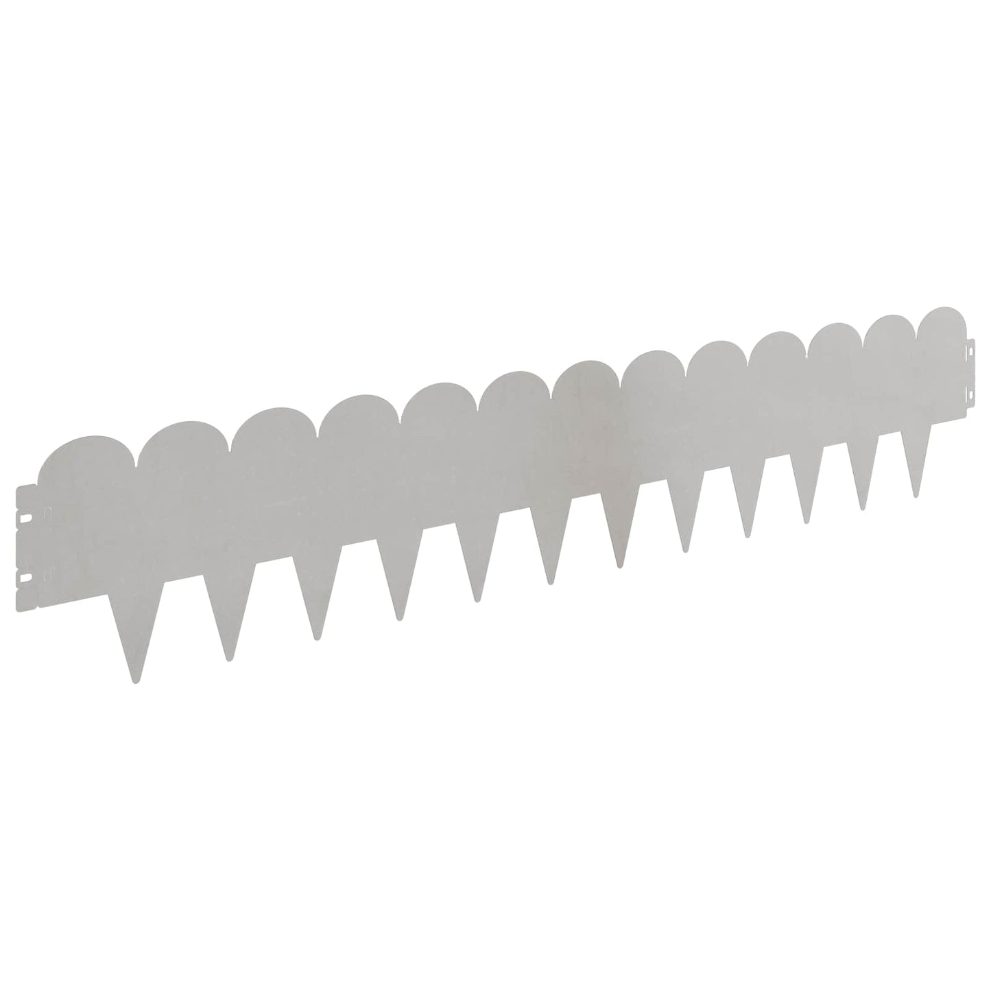 vidaXL Lawn Edging 30 pcs 103 x 20 cm Steel Silver 6