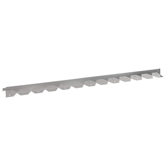 vidaXL Lawn Edging 50 pcs 102 x 4 x 4 cm Steel Silver 2