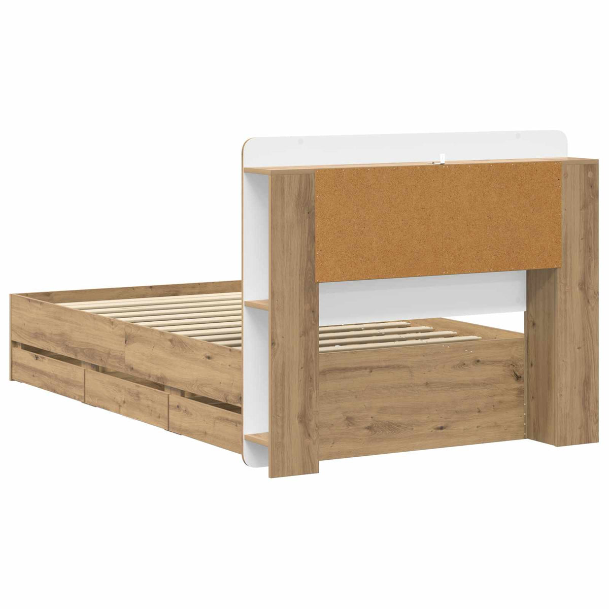 vidaXL Bed Frame with Storage and Headboard Artisan Oak 80 x 200 cm 6