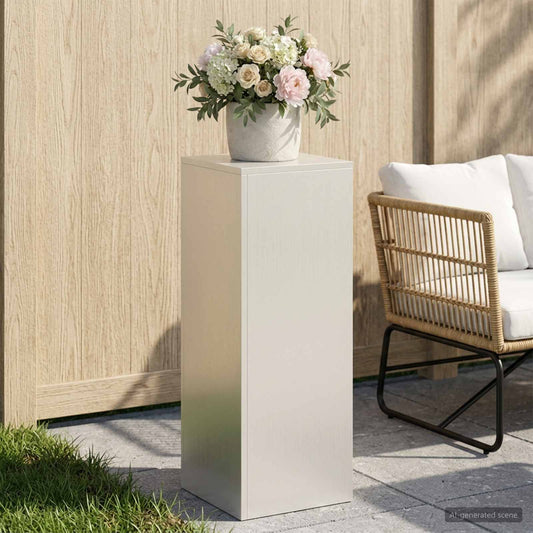 Plant Stand 30 x 30 x 40 cm Steel White 1x (30 x 30 x 80 cm)