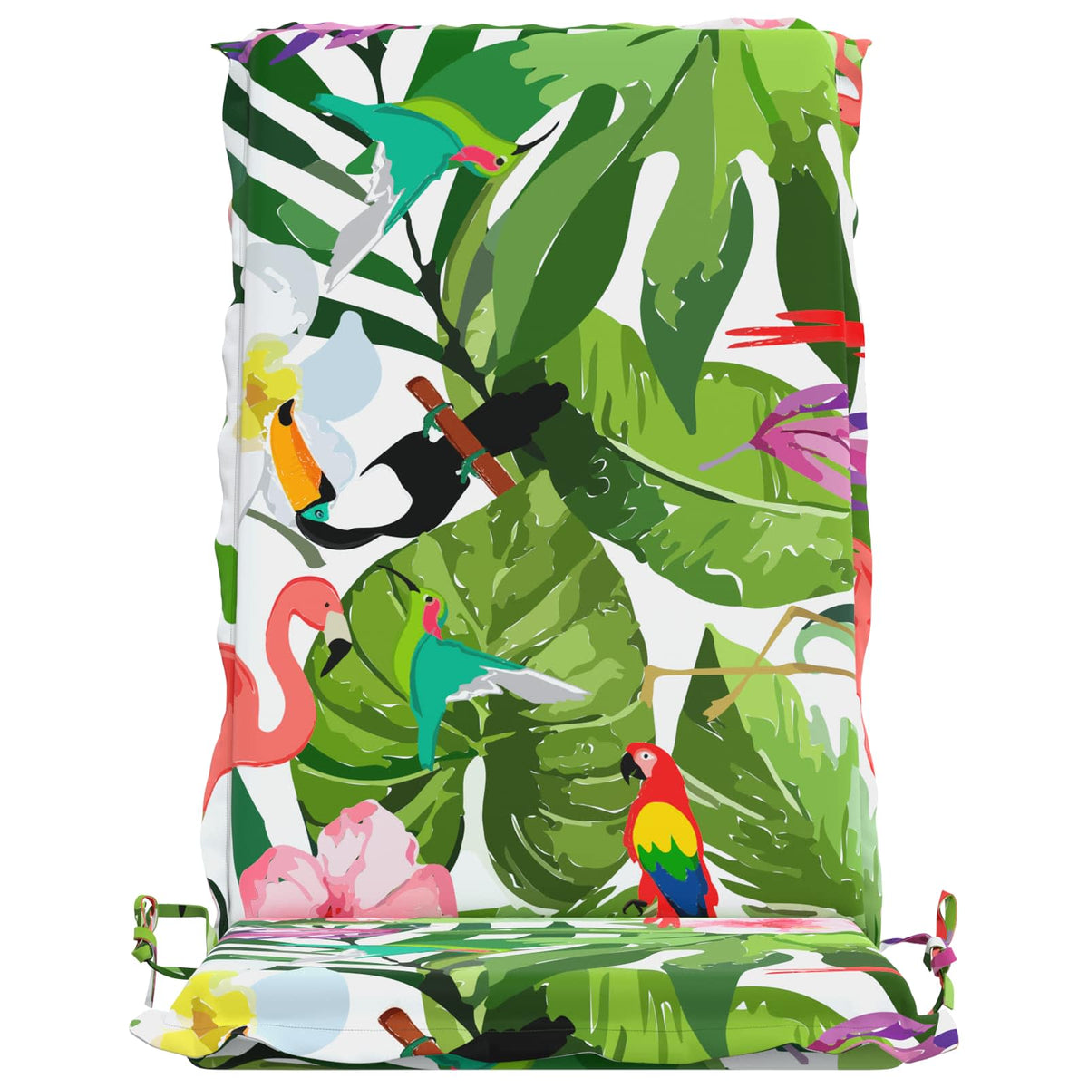 vidaXL High Back Chair Cushion GEMERT 4 pcs 100% Polyester Multicolour 4