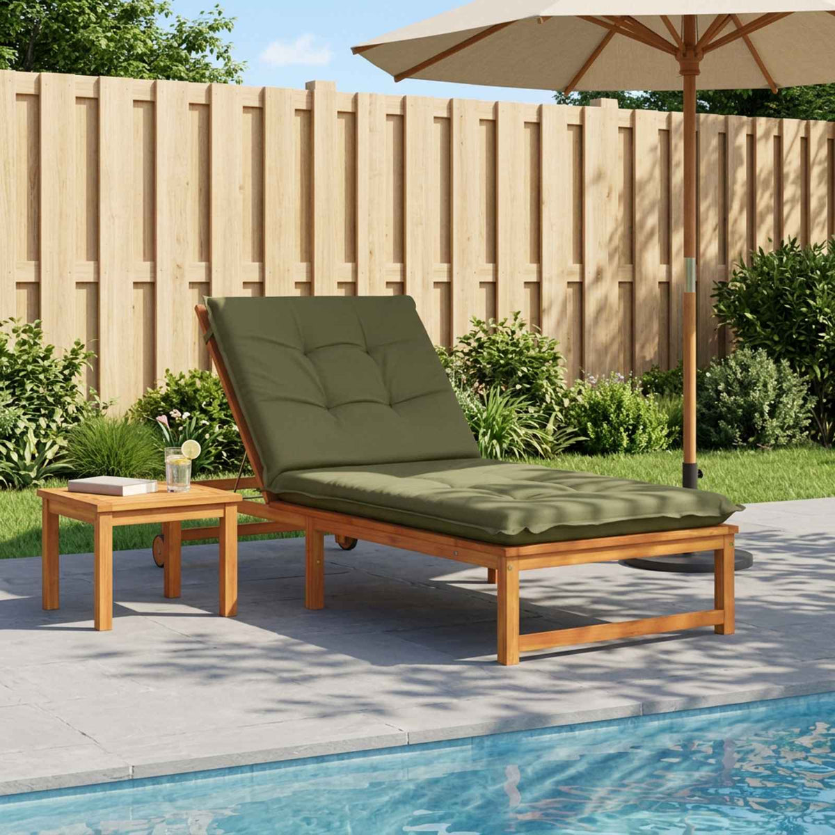 vidaXL Sunlounger Cushion GEMERT 100% Polyester Melange 190 x 70 x 9 cm