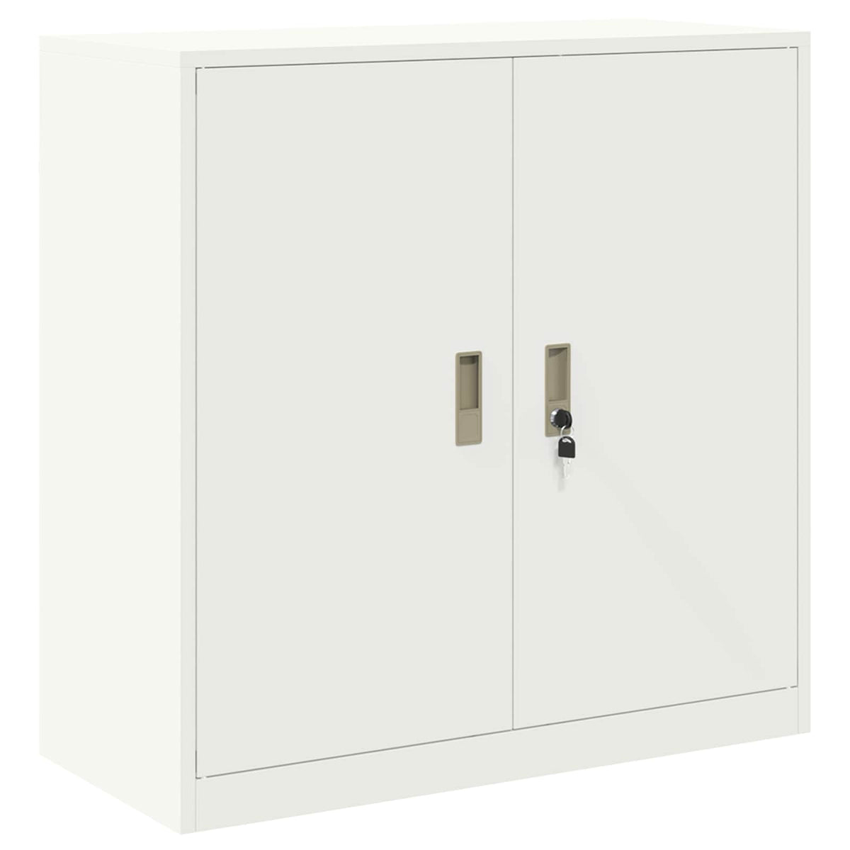 vidaXL Storage Cabinet 2 pcs White 90 x 40 x 160 cm Steel Lockable 6