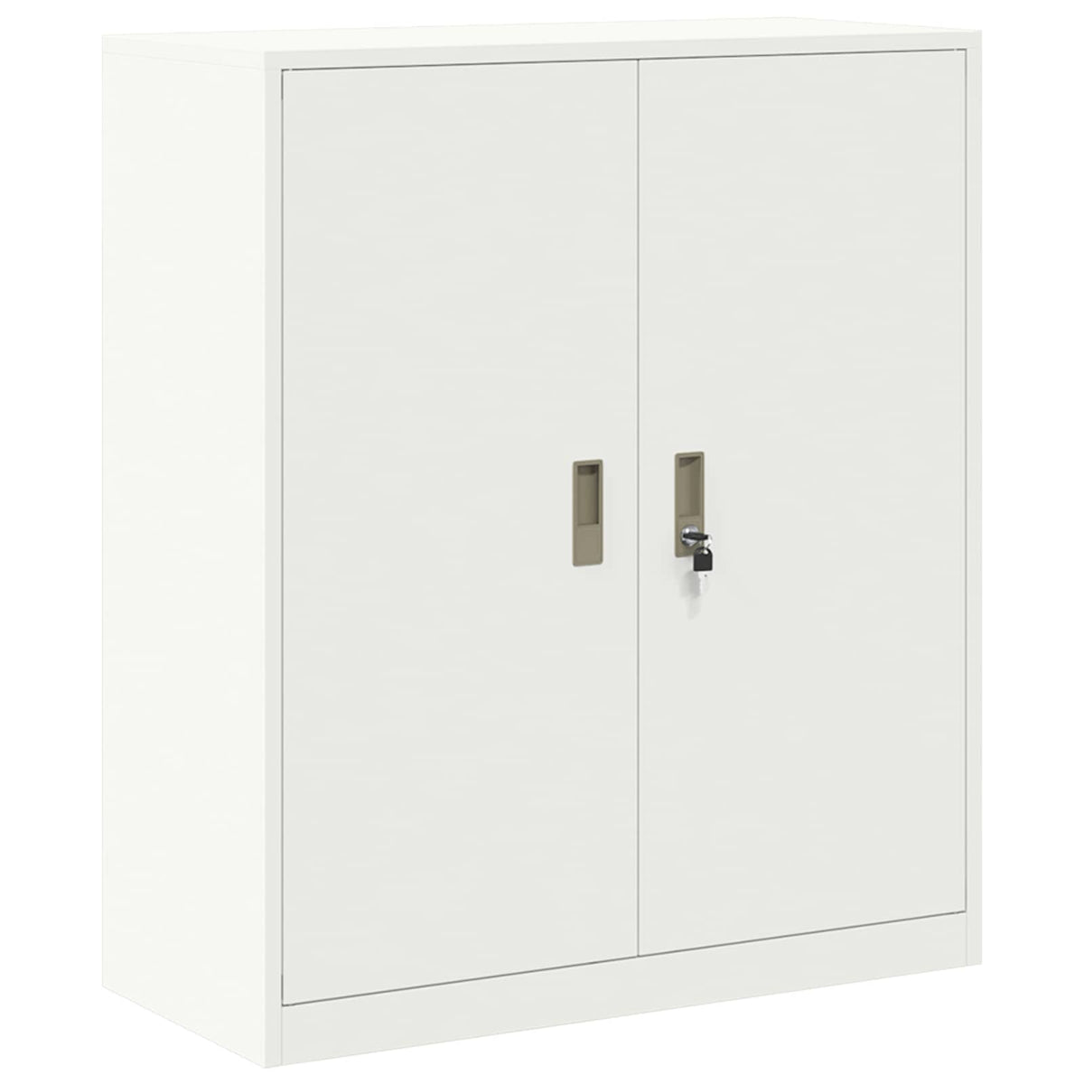 vidaXL Storage Cabinet 2 pcs White 90 x 40 x 175 cm Steel Lockable 6