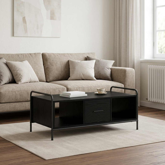 Coffee Table 99.5 x 49 x 41 cm Engineered Wood Black oak