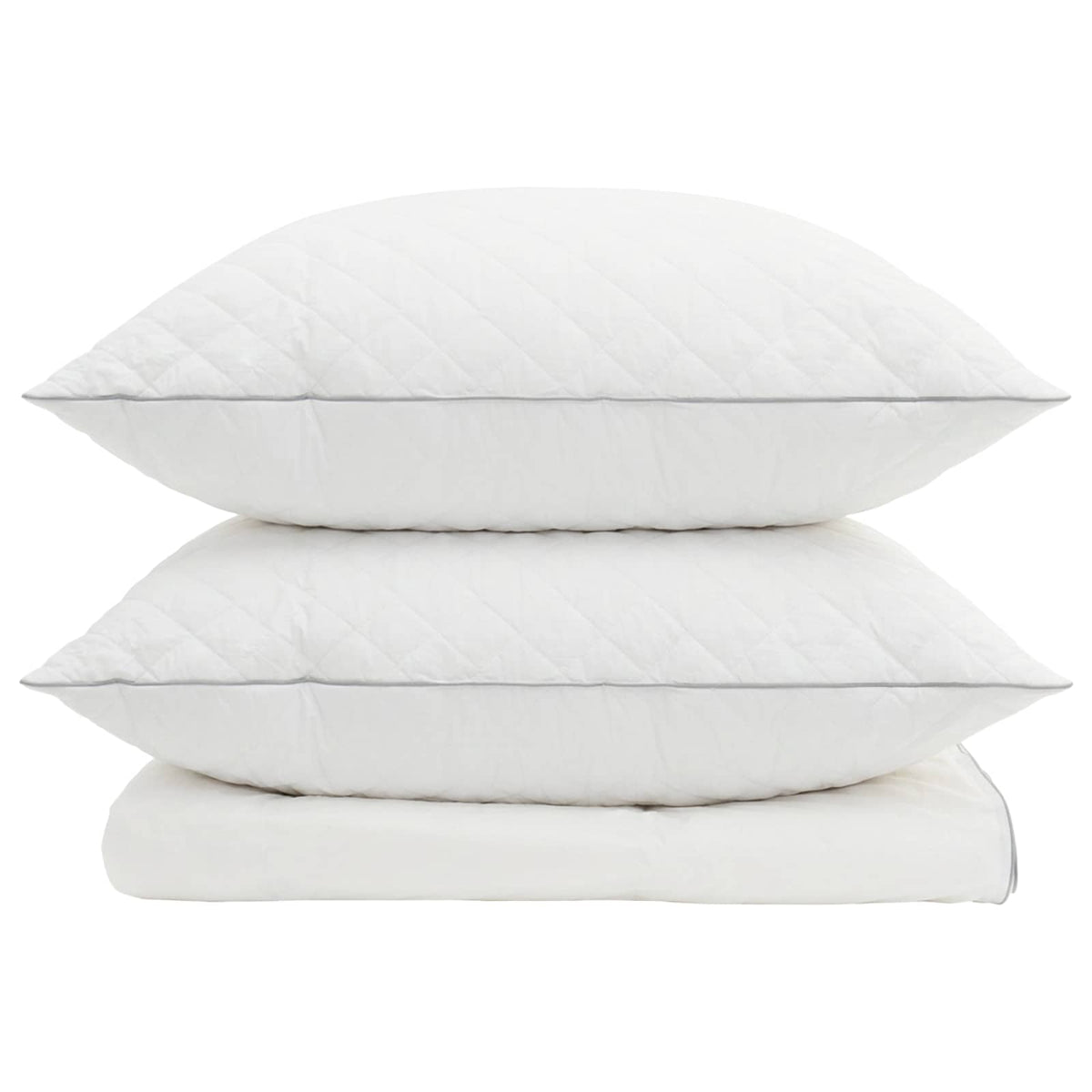 vidaXL 90% Goose Down Duvet Set FULDA 3 pcs 240 x 260 cm Summer White 6