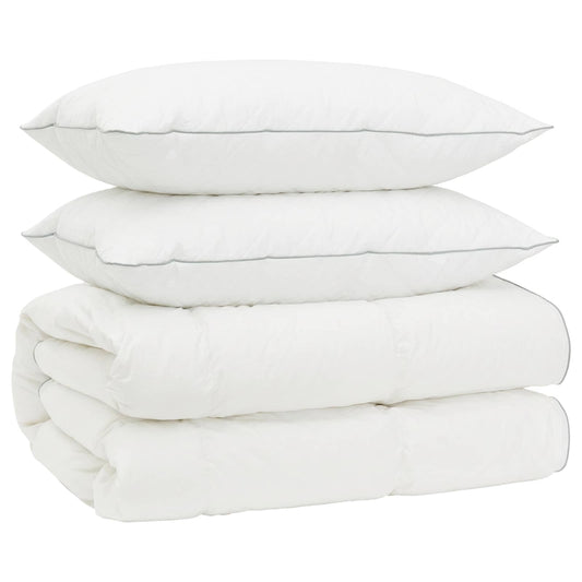 90% Goose Down Duvet Set FULDA 3 pcs 135 x 220 cm All Seasons Length 220 cm Width 135 cm 30 x 50 cm