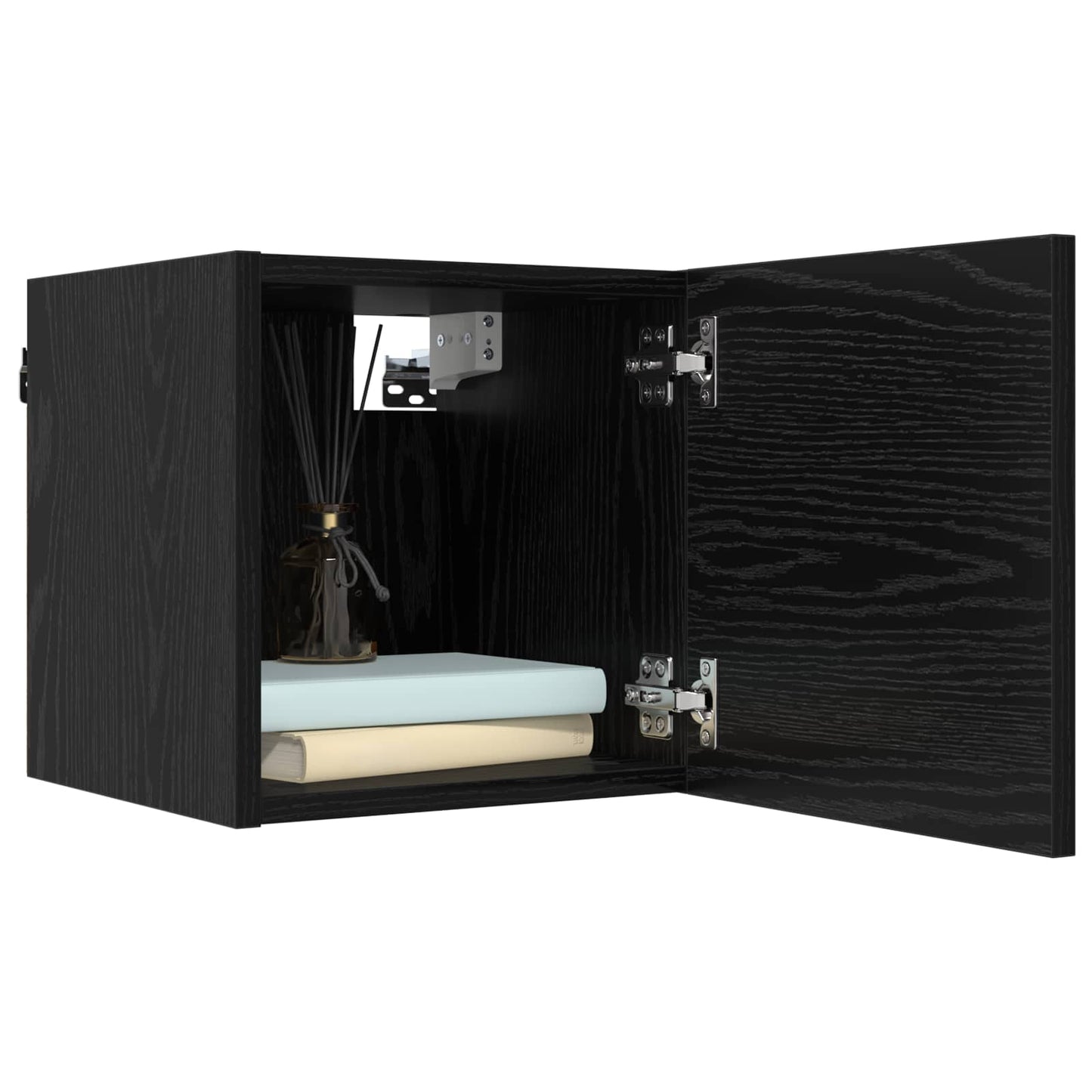vidaXL TV Cabinet Set 8 pcs Black Oak Engineered Wood 6