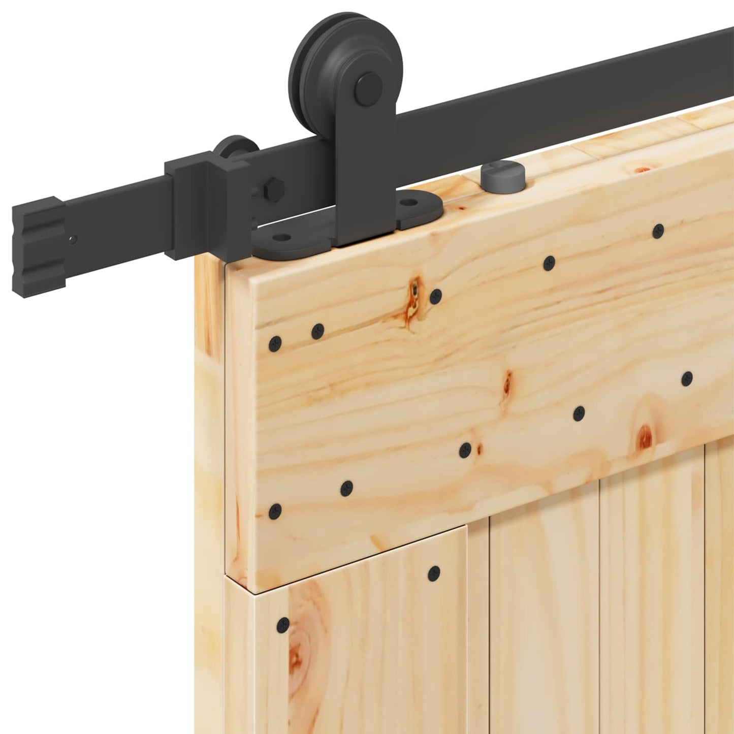 vidaXL Sliding Door NARVIK Natural and Black 6