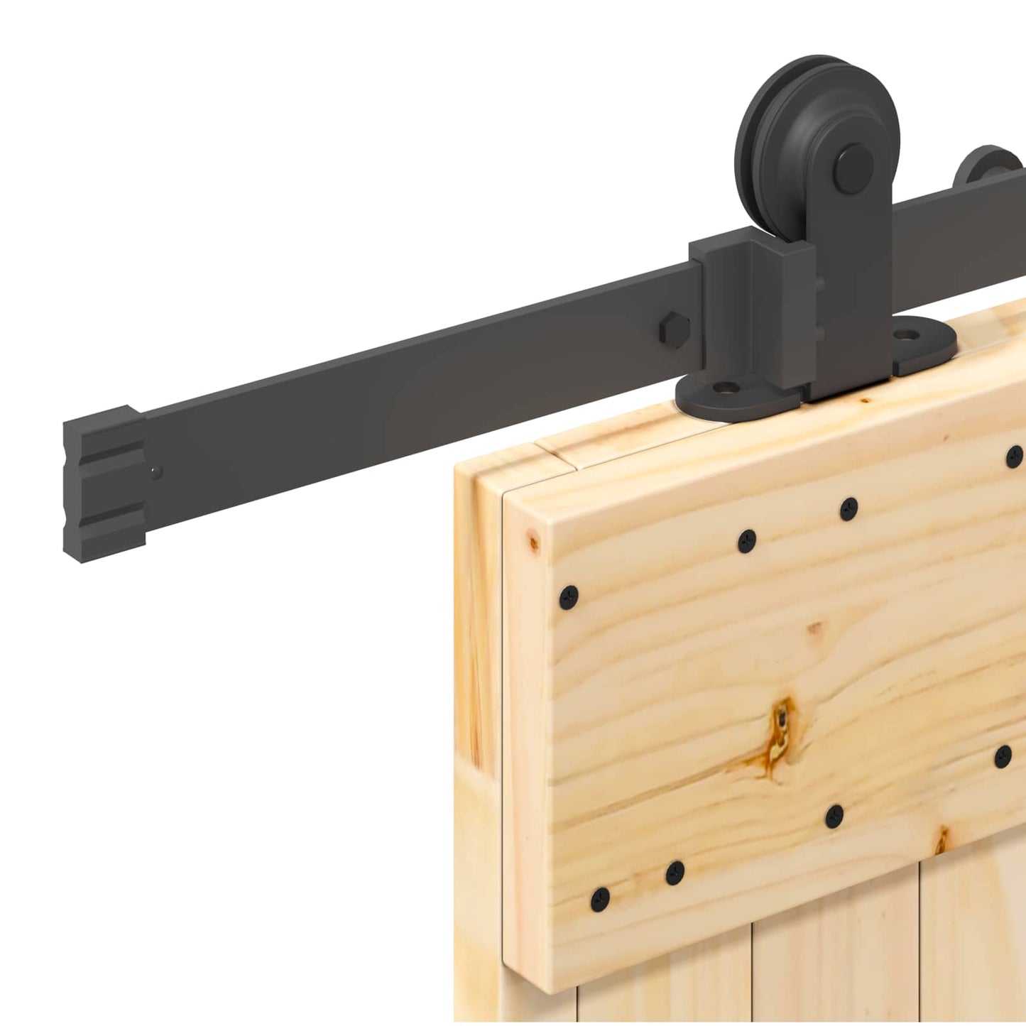 vidaXL Sliding Door NARVIK Natural and Black 6