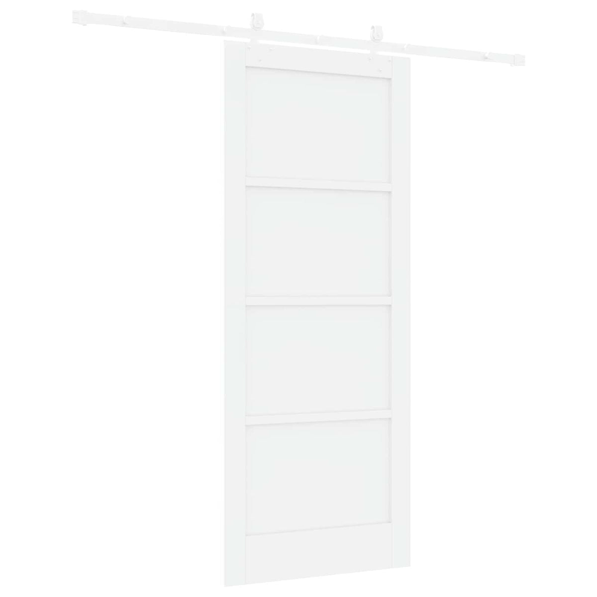 Sliding Door Solid Pine Wood 200 cm White 83 cm 202 cm