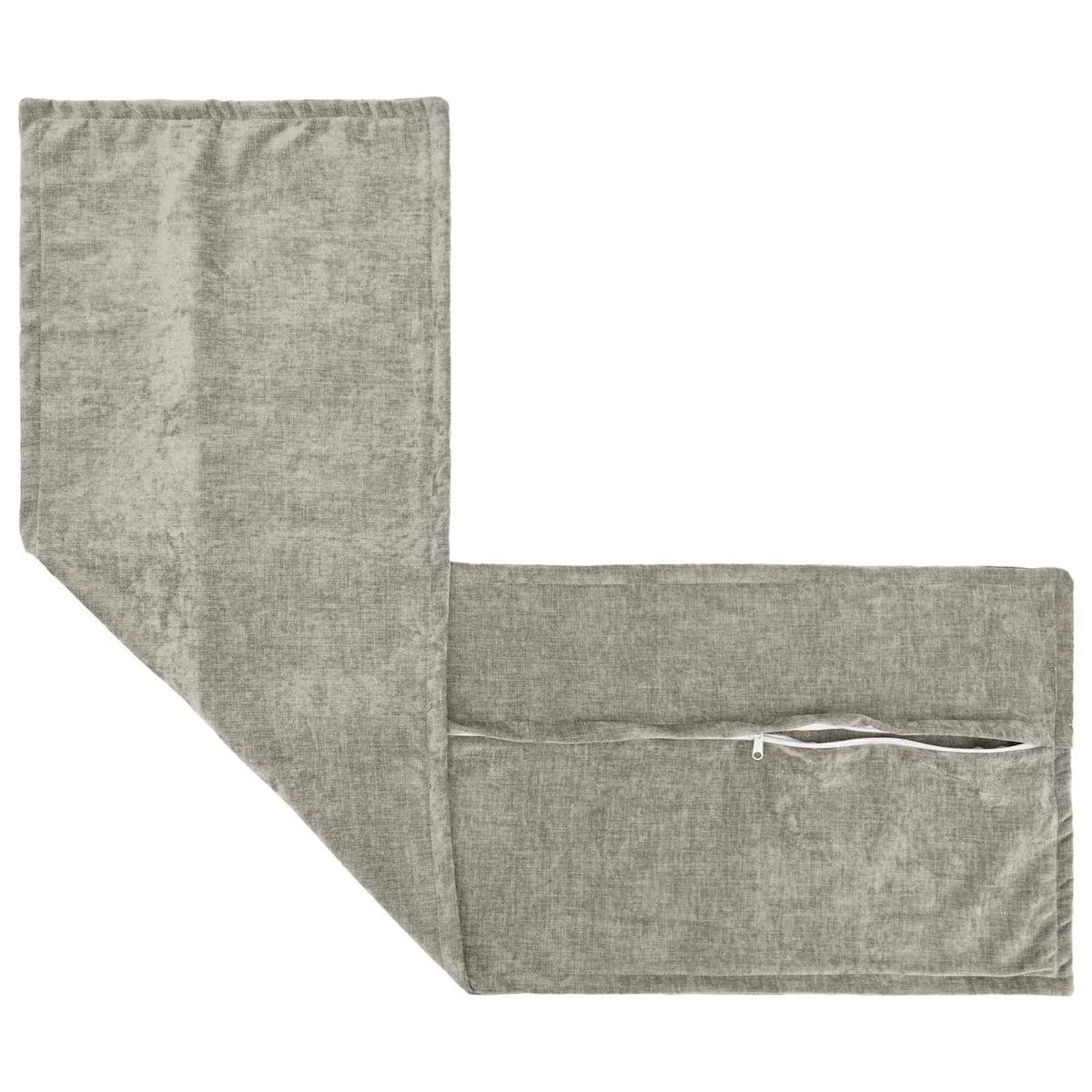 vidaXL Throw Pillow HOUTEN Light Grey 40 x 145 cm Chenille Fabric 4