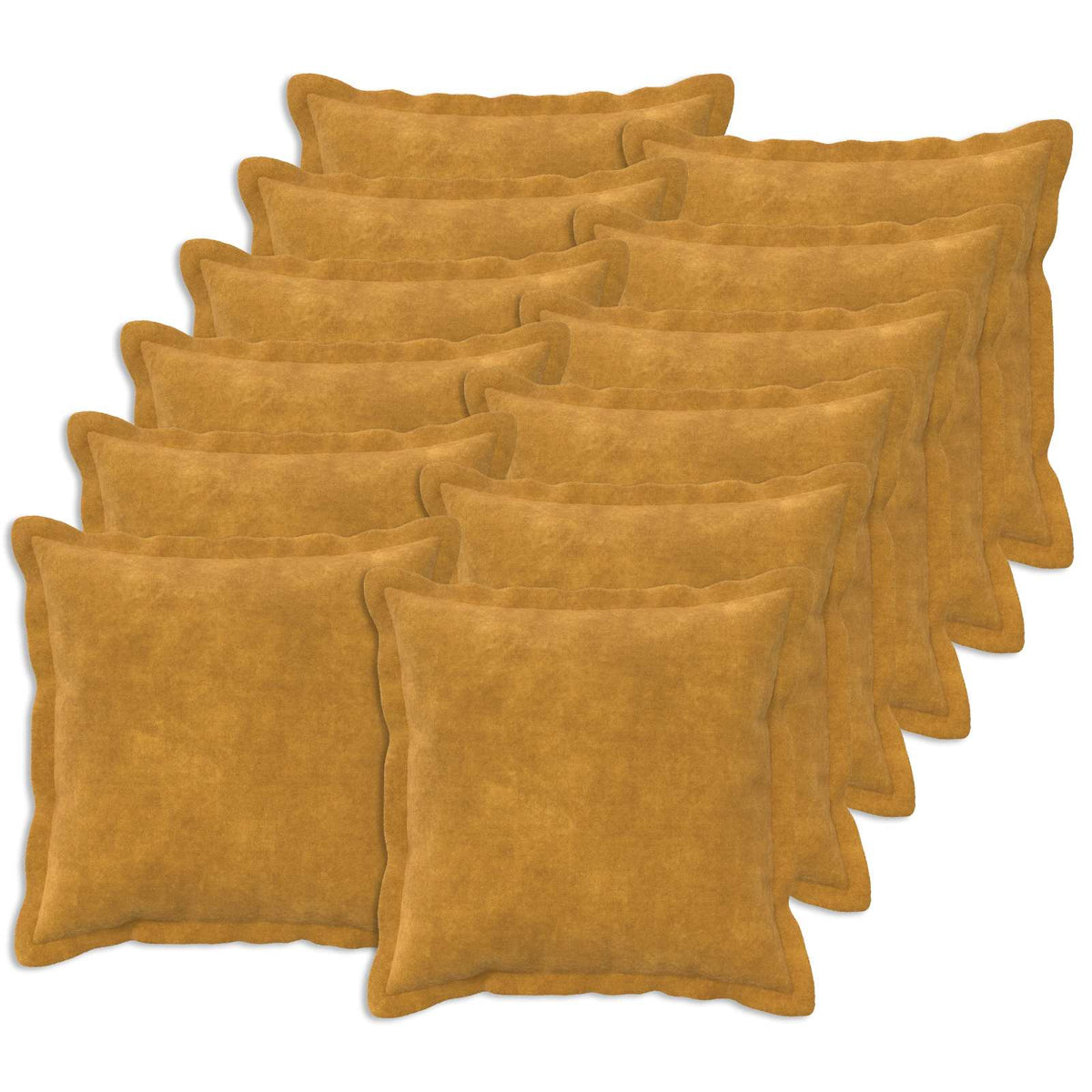 Cushion with Pillow HOUTEN Microfiber Fleece 12 pcs Width 50 cm Yellow