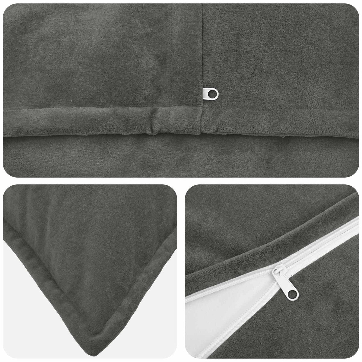 vidaXL Throw Pillow 2 pcs HOUTEN Anthracite 80 x 80 cm 4