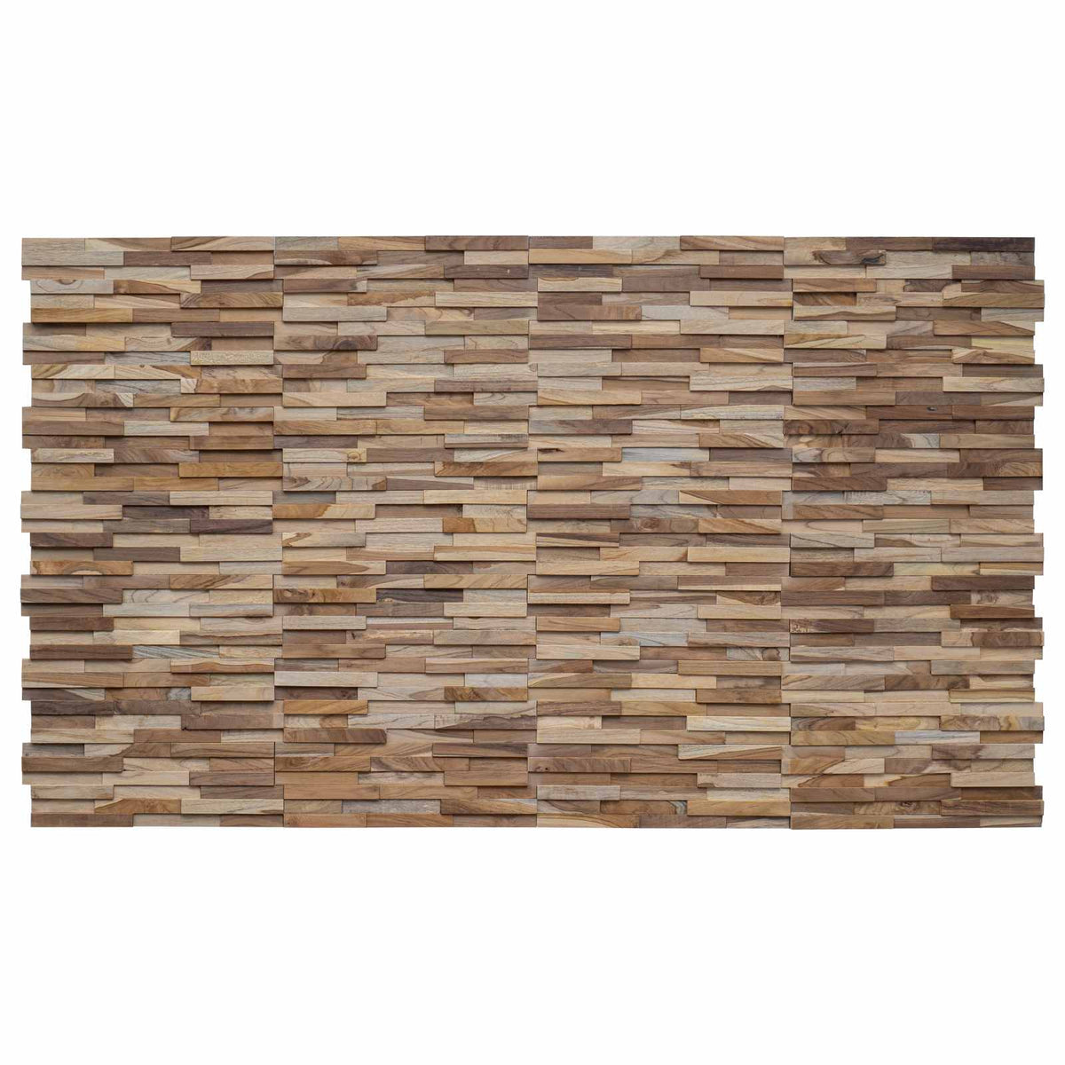 vidaXL Wall Panel 10 pcs Natural 56 x 18 x 2 cm Solid Teak wood 4